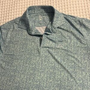 Rhoback Light Blue Patterned Polo